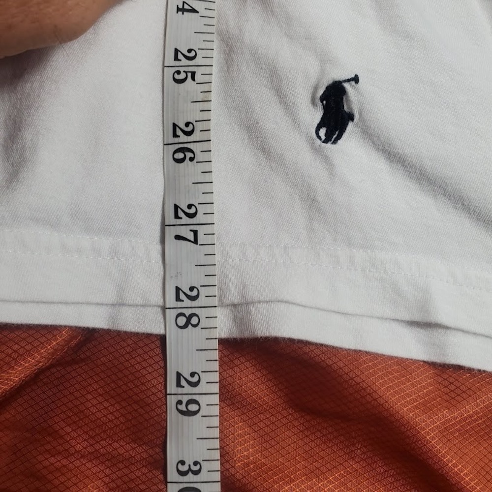 Polo Ralph Lauren Shirt Mens XL White Slim Fit Classic Crewneck Cotton Tee - Picture 10 of 11